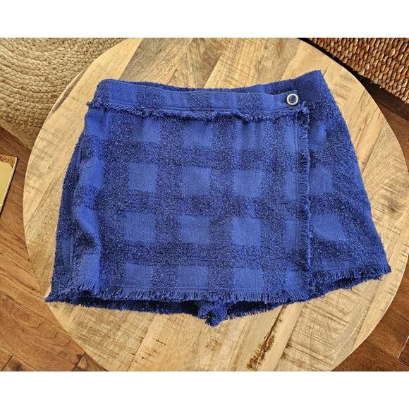 House Of Harlow 1960 X Revolve Blue Tweed Skort Women's Size XL Party Cocktails - Picture 1 of 11